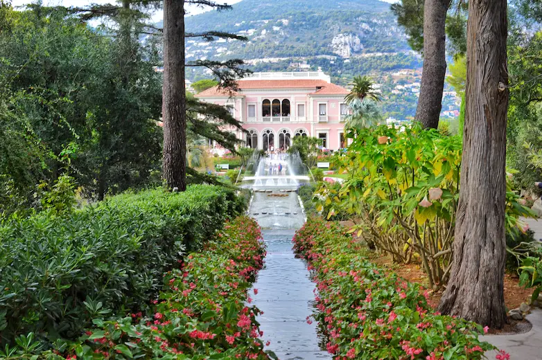 Facing the facade, Rothschild Villa, Nice, France