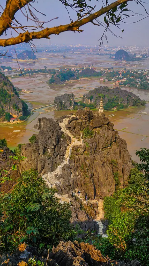 Ninh Binh's rice fields from Mua Cave in Tam Coc, Vietnam