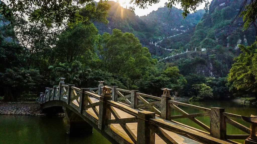 The base of Mua Cave in Tam Coc, Vietnam