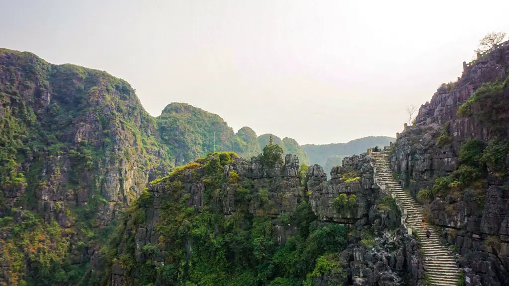 View of Mua Cave stairs in Tam Coc, Vietnam