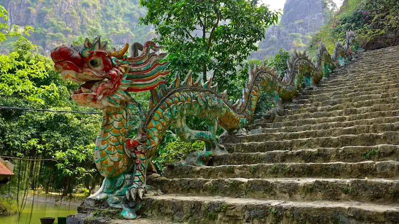 Dragon staircase at Mua Cave in Tam Coc, Vietnam
