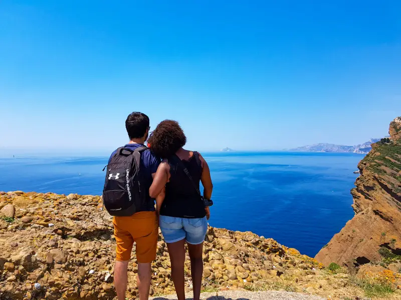 The view of the Mediterranean sea from the Notre Dame de la Garde in La Ciotat, France